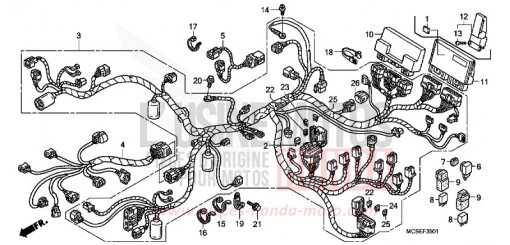WIRE HARNESS (ST1300A) ST1300AE de 2014